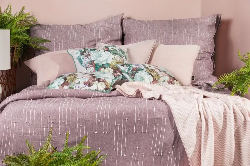 EUROFIRANY Bavlnená posteľná súprava s ozdobným prešívaním 160 cm x 200 cm viacfarebná 85% bavlna 15% polyester
