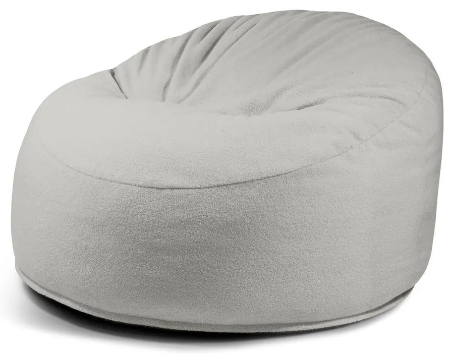 Svetlosivý sedací vak z textílie buklé Om 110 – SLOWDOWN