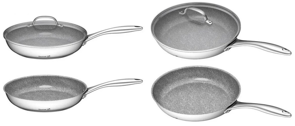 Sada riadu G21 Gourmet Miracle s cedníkom, 4 diely, nerez/greblón 6352113