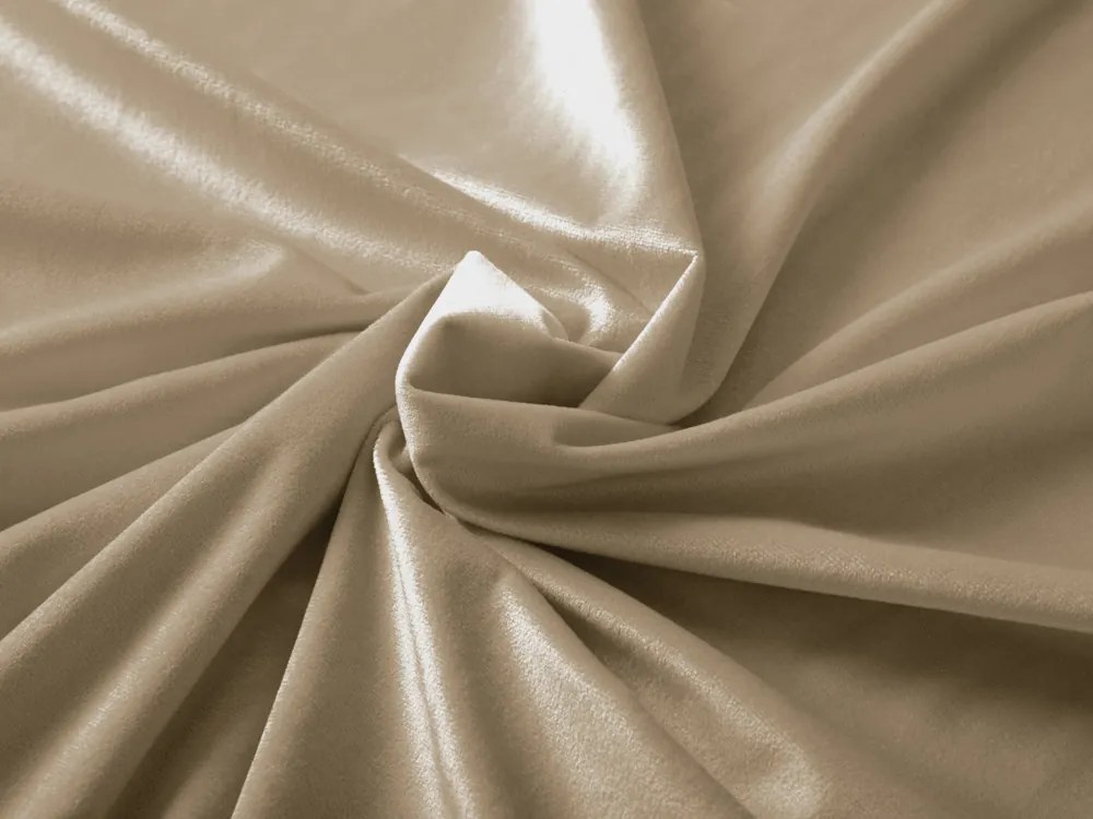 Biante Zamatový behúň na stôl Velvet Prémium SVP-026 Kávovo béžový 45x180 cm
