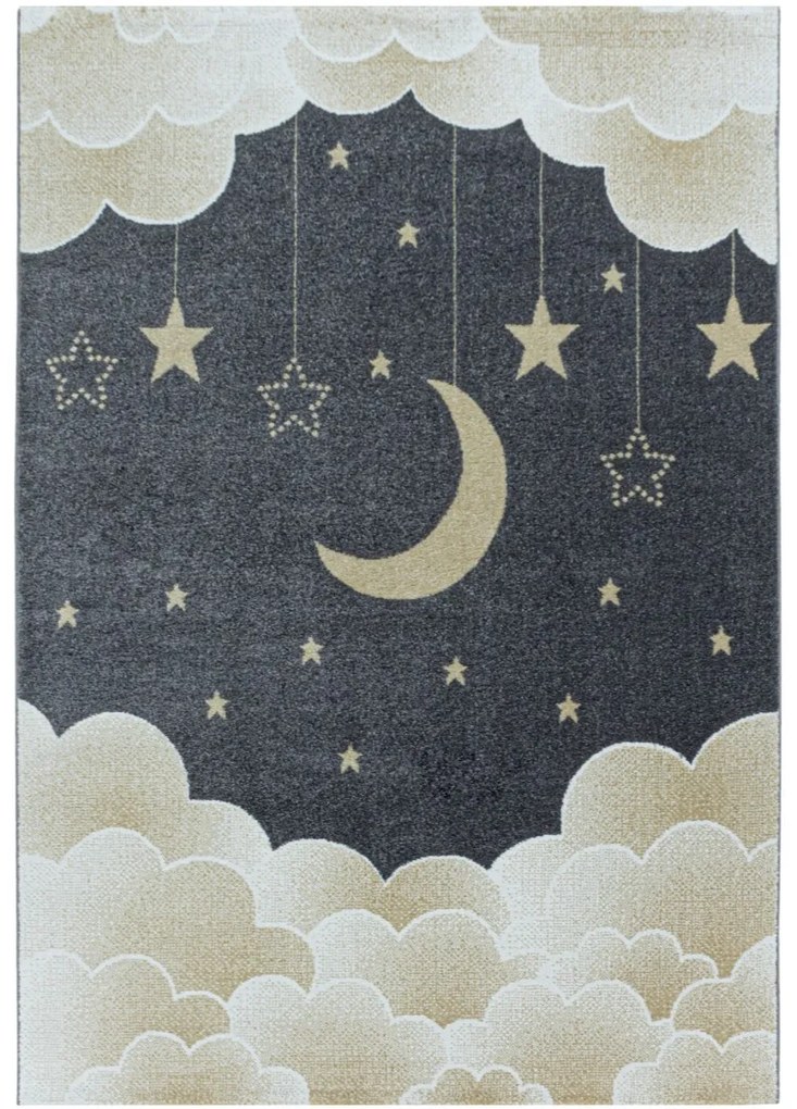 Koberce Breno Kusový koberec FUNNY 2101 Yellow, žltá, viacfarebná,80 x 150 cm