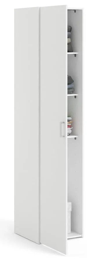 Biela šatníková skriňa 39x175 cm Space – Tvilum