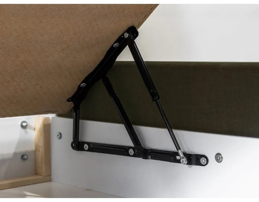 Tmavozelená zamatová čalúnená dvojlôžková posteľ s úložným priestorom s roštom 160x200 cm Jade - Bobochic Paris