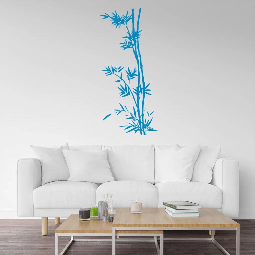 Veselá Stena Samolepka Bambus Farba: fialová, Veľkosť: 20 x 44 cm