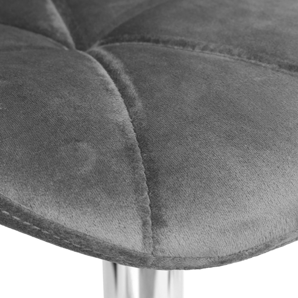 Barová stolička gordon chróm velvet šedá | jaks