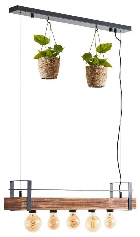 Brilliant - Závesný luster BANKWOOD 5xE27/28W/230V, topoľ