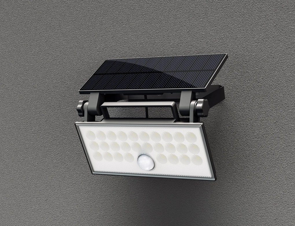 TOP LIGHT Svetlo nástenné Heleon PIR PRO, Čierna