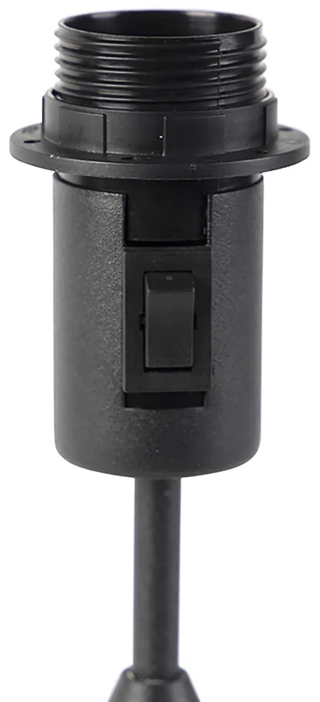 Stolná lampa čierna nastaviteľná so svetlosivým tienidlom 35 cm - Parte