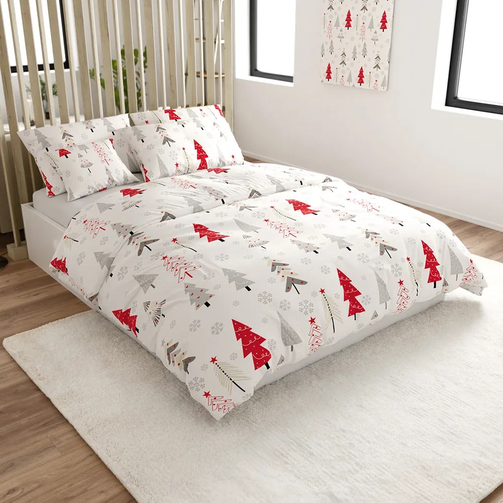 Obliečky z mikrovlákna JINGLE biele Rozmer obliečky: 2 ks 70 x 90 cm | 200 x 220 cm