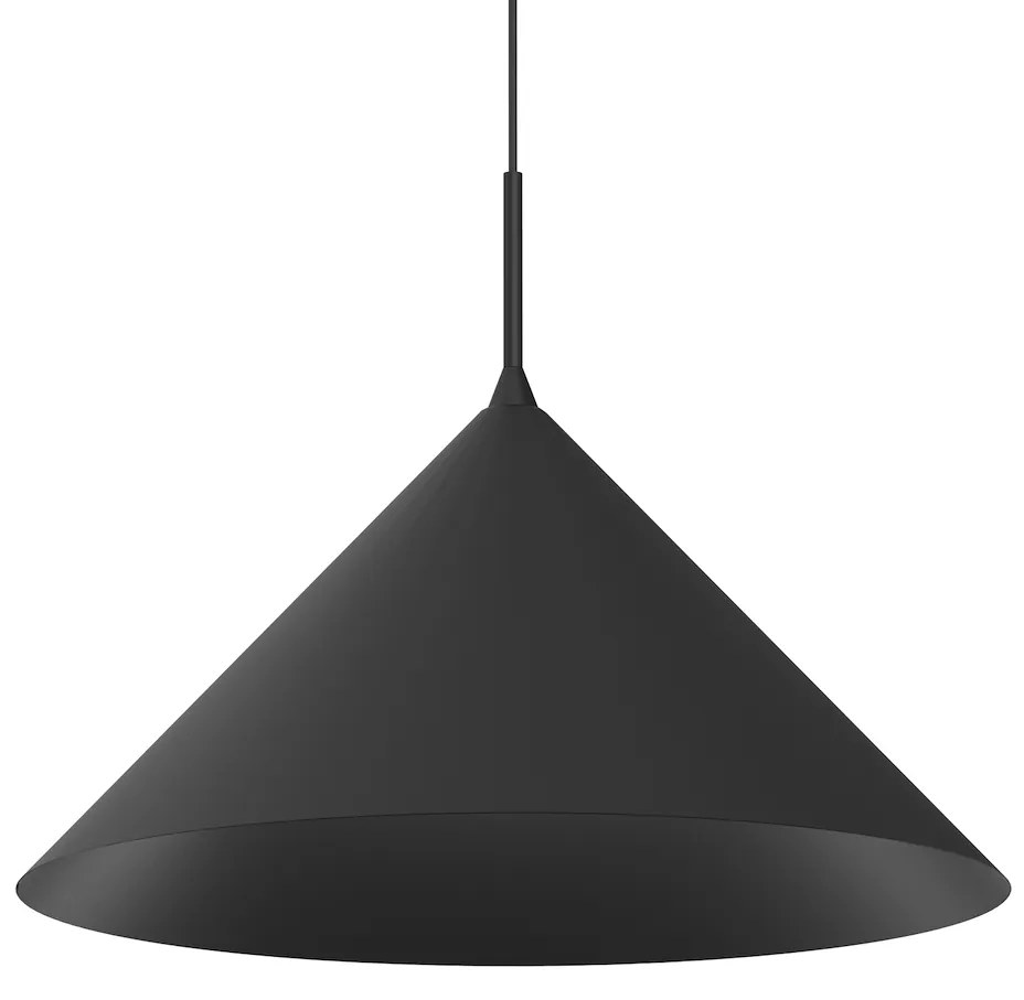 Závesné svietidlo Capital, 1x čierne kovové tienidlo, (fi 46cm), b