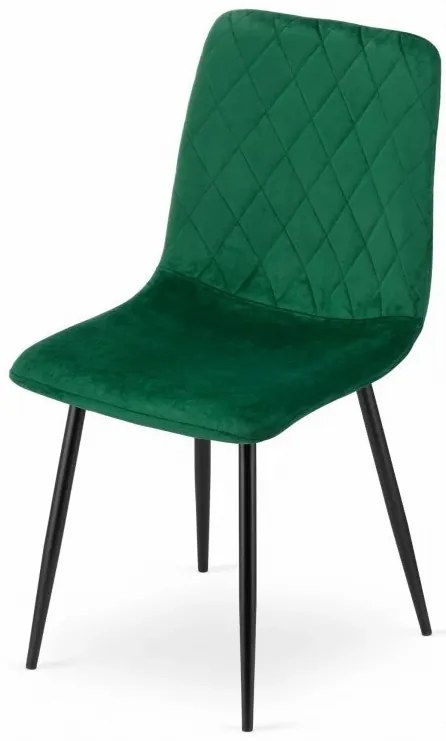 Set 2 kresiel TURIN - tmavozelený zamat