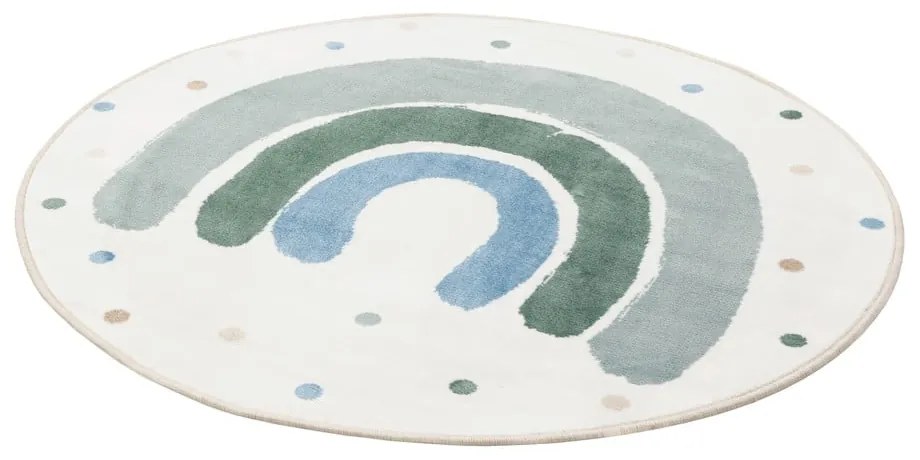 Zelený/slonovinový detský koberec ø100 cm Joyful Mint – FD