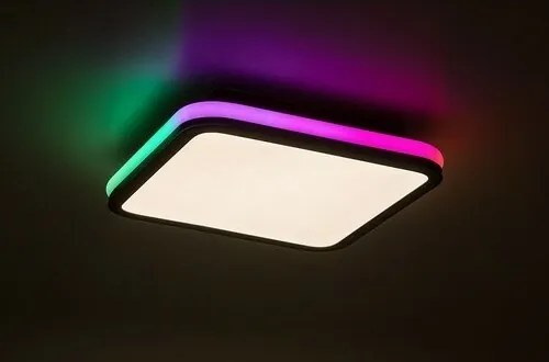 Rabalux 71399 funkčné stropné LED svietidlo Serkan 43W, čierna/biela