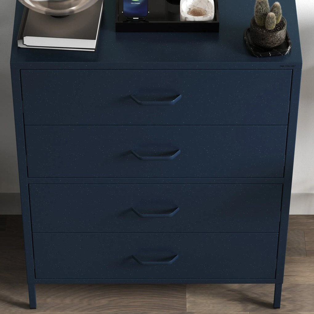 Komoda CARLA, 800 x 1015 x 400 mm, Modern: tmavomodrá farba