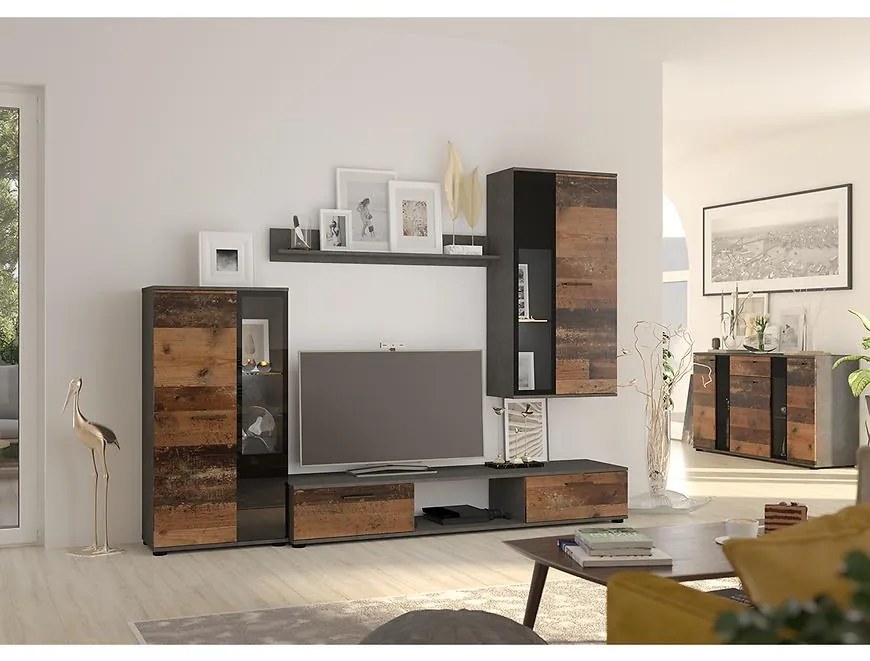 Obývacia stena Salsa Old Style Wood/Matera