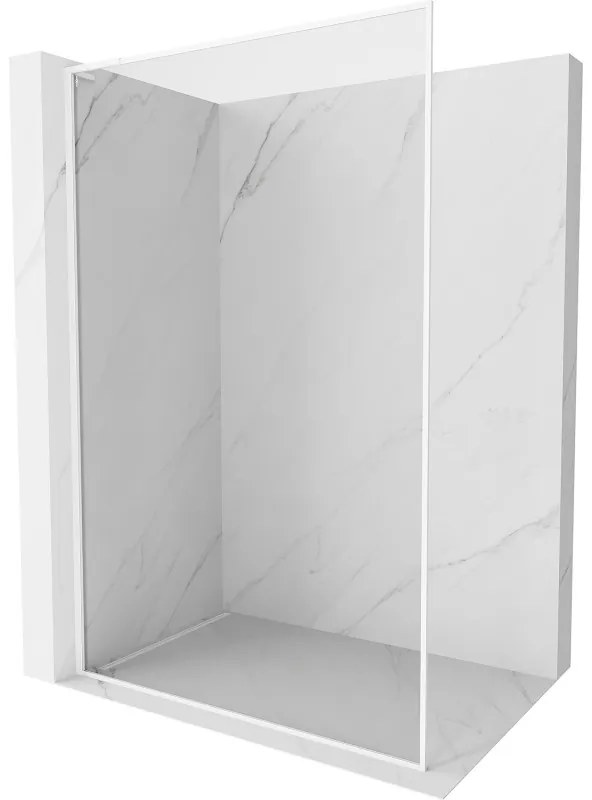 Mexen Kioto-F L, sprchová zástena s rámom 80 x 202 cm, 8 mm číre sklo, biely profil, 800-080-174-20-00