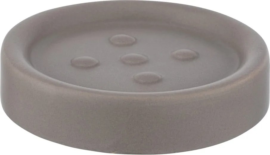 Matne sivobéžová keramická nádoba na mydlo Wenko Polaris