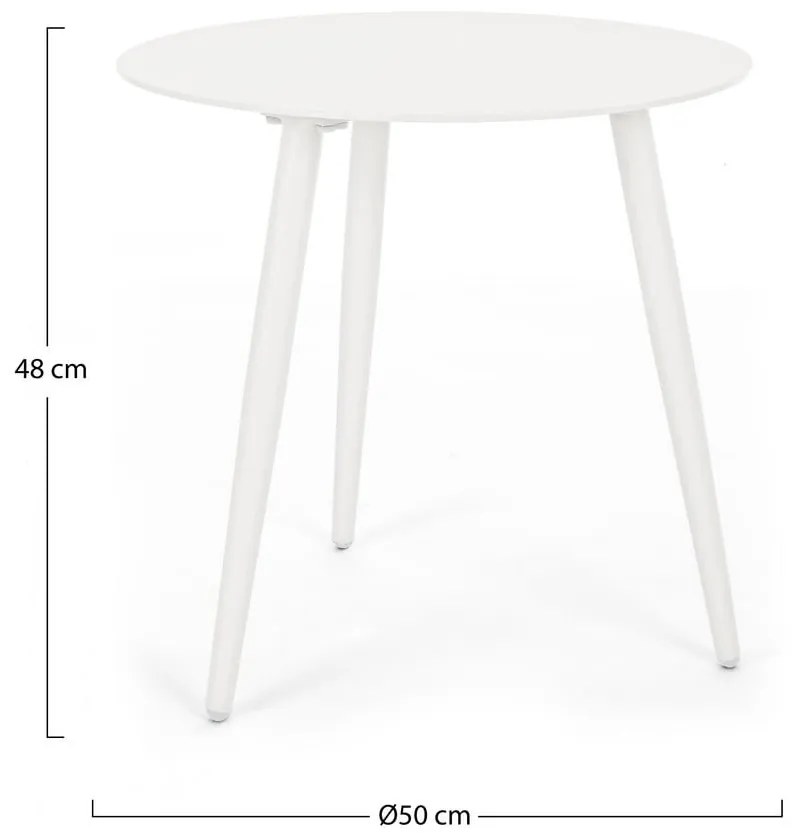 Hliníkový okrúhly záhradný stolík ø 50 cm Ridley – Bizzotto