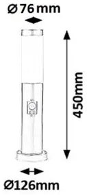 Rabalux INOX TORCH záhradný stĺpik 8267