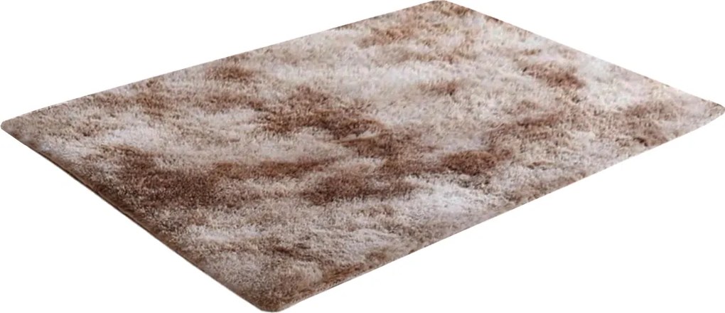 Béžový shaggy koberec s ombre efektom – obdĺžnikový dizajn Rozmer: 120x170 cm
