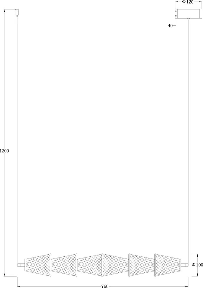 Závesné svietidlo Sansa, 6x transparentné sklenené tienidlo, b/g