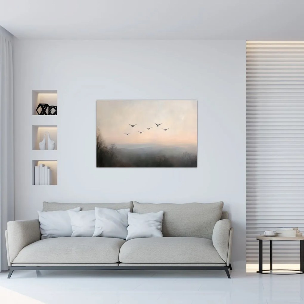 Obraz - Hejno vtákov (90x60 cm)