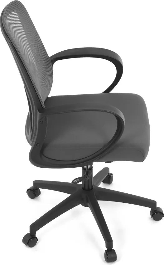 Kancelárska otočná stolička NERO — látka, sivá