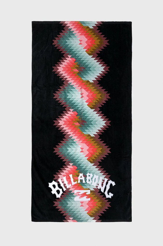 Bavlnený uterák Billabong čierna farba