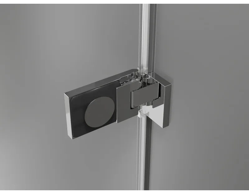 Mexen Lunar-F L, skladací sprchový kút ľavý 100 x 90 cm, 8mm číre sklo, chrómový profil, 836L-100-090-01-00-L