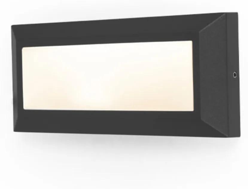 LUTEC Vonkajší nástenný/stropný LED reflektor HELENA, 11 W, teplá biela, obdĺžnikový, čierny, IP54