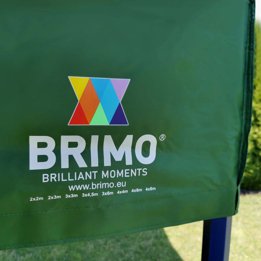 BRIMO Nožnicový párty stan EXCLUSIVE oceľ 3x4,5 m bez stien modrý