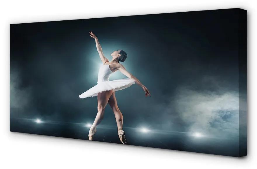 Obraz canvas Biely balet šaty žena 125x50 cm