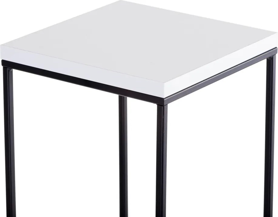 STOJAN NA KVETINÁČ SIMPLE 80X24X24 CM ČIERNA/BIELA
