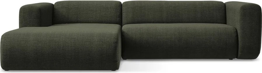 Zelená rohová pohovka (ľavý roh/s leňoškou) Ekahi – Makamii