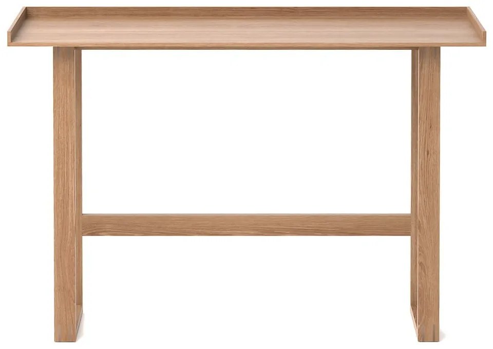 Písací stôl z masívneho dubového dreva Wireworks Slim