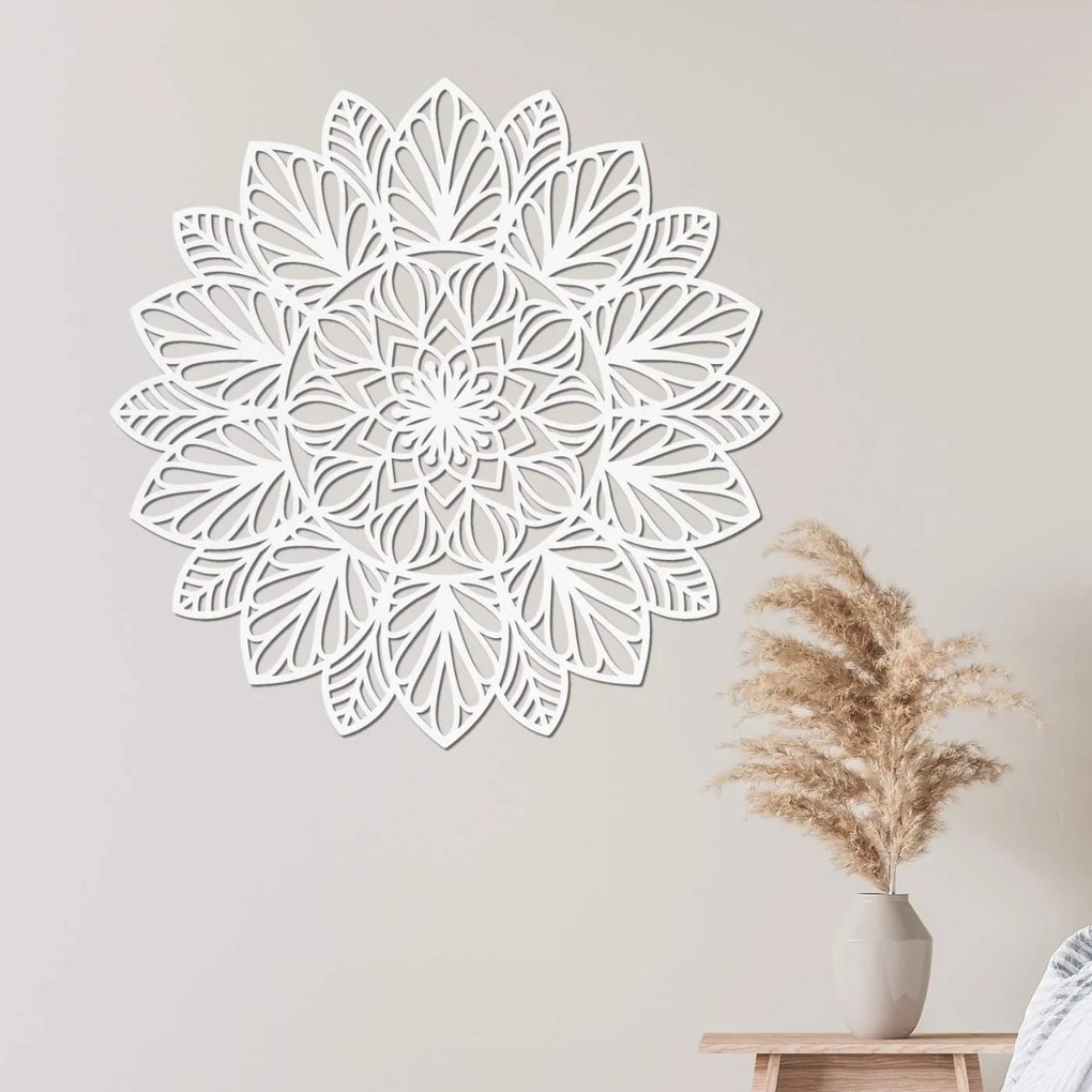 Drevená mandala na stenu | LOTUS: HDF - Orech 20 cm 4402-83848 HDF0255