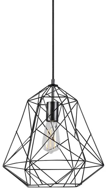 Inteligentné priemyselné závesné svietidlo čierne vrátane wifi ST64 - Framework Basic