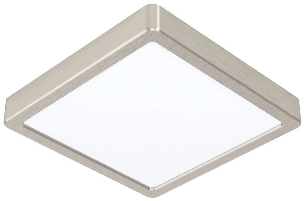 EGLO LED múdre stropné svetlo do kúpeľne FUEVA-Z, 16,5 W, 21x21cm, hranaté, strieborné