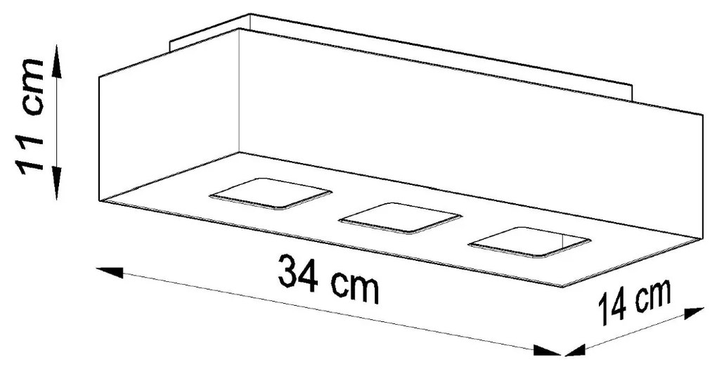 Sollux Stropné svietidlo MONO 3 black SL_0072