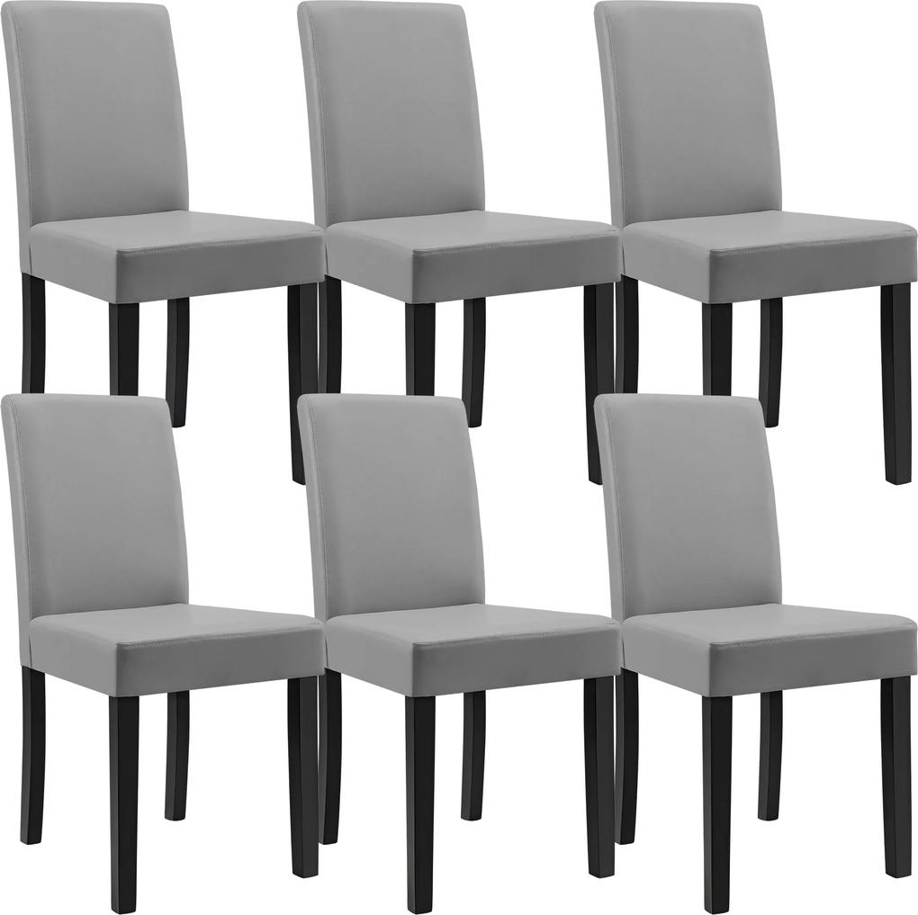 [en.casa] Jedálenské stoličky 6 x HTMY-9701 svetlo sivé