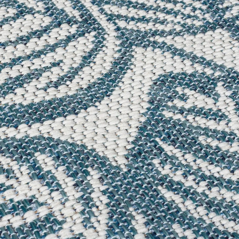 Zeleno-modrý vnútorný a vonkajší koberec 80x230 cm Bella Leaf – Flair Rugs