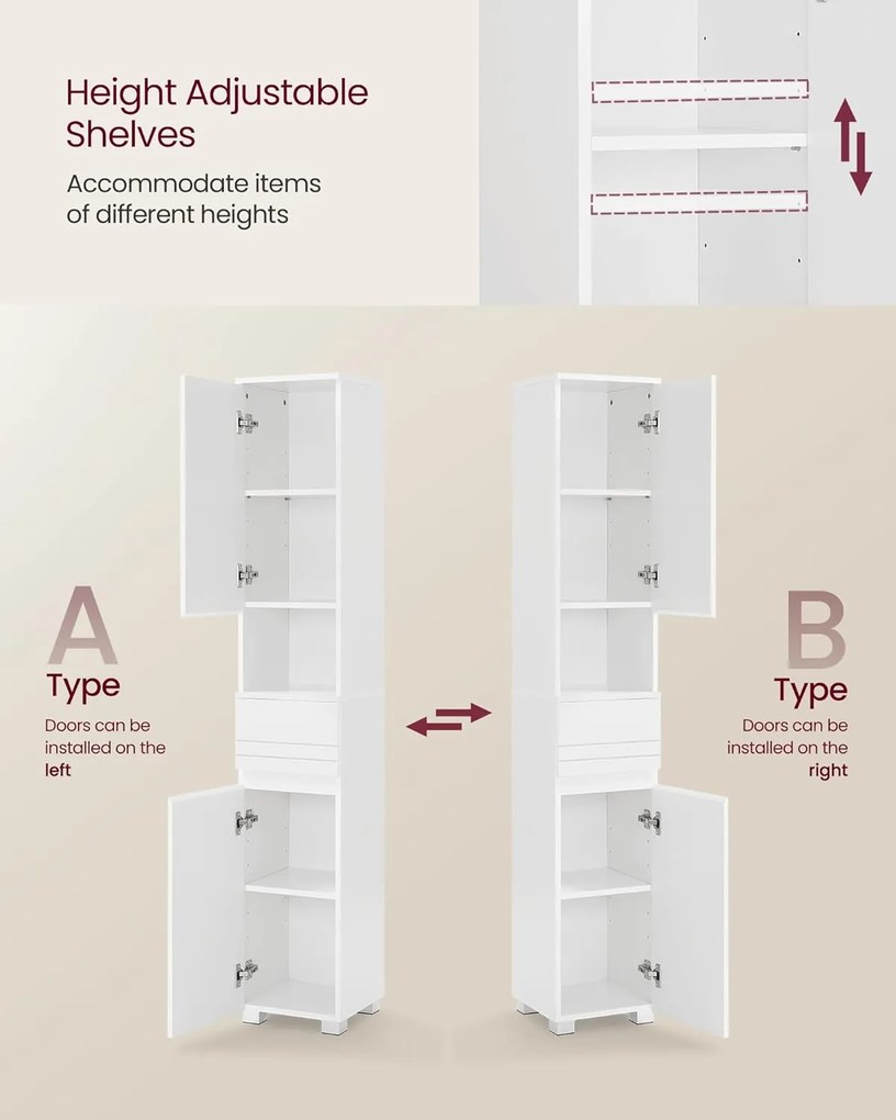 SONGMICS Skrinka pod umývadlo VASAGLE BBC560P31