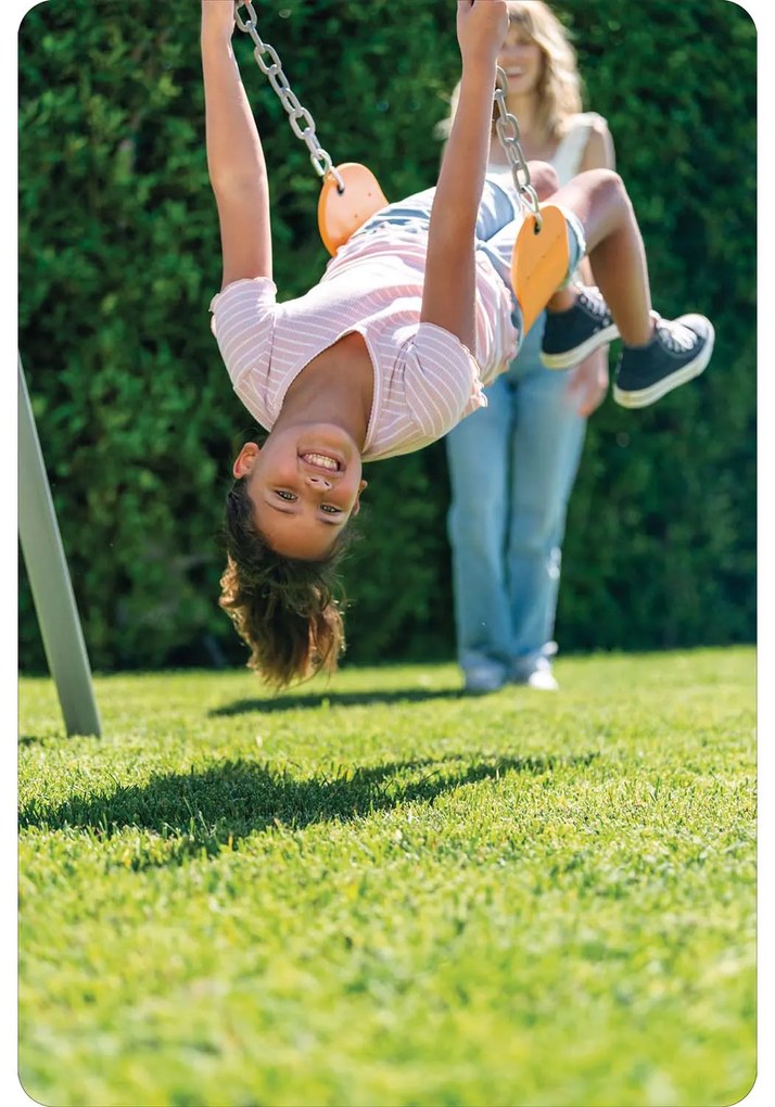 INTEX Detská záhradná hojdačka 44126 – dvojitá (klasická + bocianie hniezdo) pre 3 deti