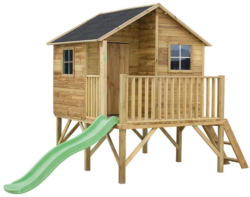 Detský domček Jerzyk so šmykľavkou 175x226x250,5 cm