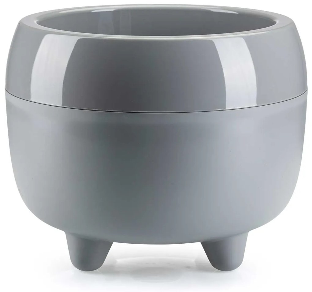 PLASTOVÝ KVETINÁČ BOTANICA 30X24 CM SIVÁ