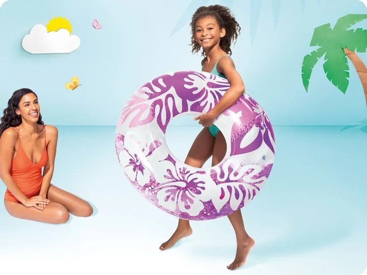 INTEX Nafukovacie koleso pre deti 91cm, Purple 9r+
