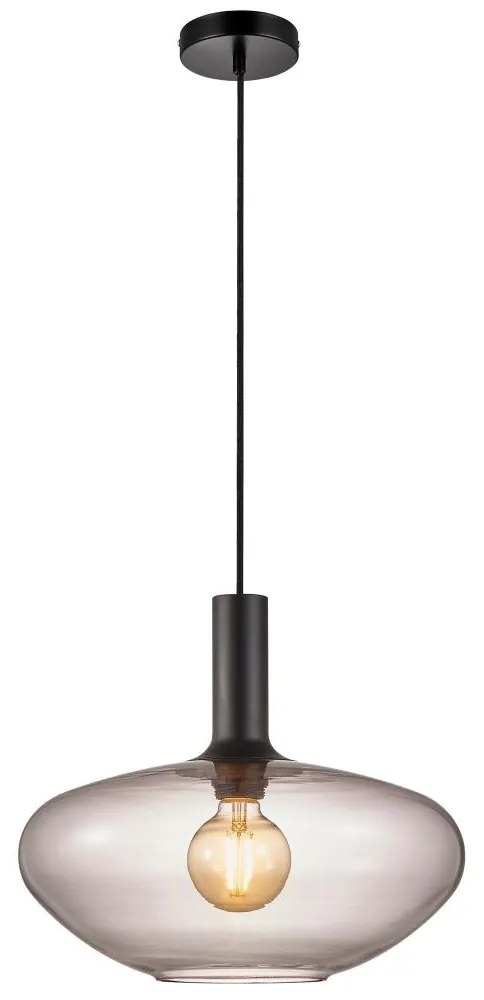 Nordlux - Luster na lanku ALTON 1xE27/60W/230V čierna