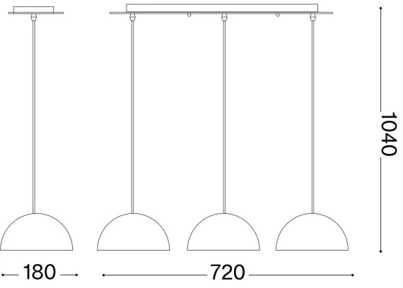 Ideal Lux - Luster na lanku FOLK 3xE27/60W/230V hnedá
