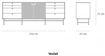 TEULAT PUNTO WHITE komoda - vystavená v showroome
