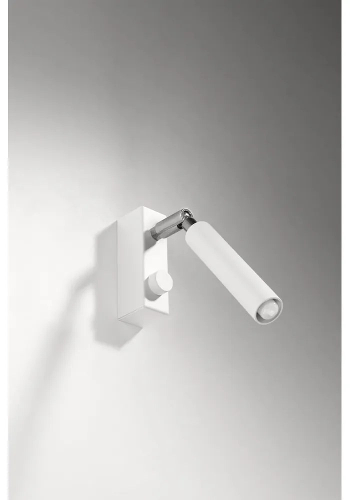 Biele bodové svietidlo 10x3 cm Tiden – Sollux